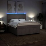 thumbnail of vidaXL Boxspringbett mit Matratze Taupe 180x200 cm Stoff