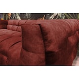 thumbnail of Sofá KAWOLA ROSARIO de 2 plazas de terciopelo burdeos