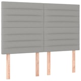 thumbnail of vidaXL Boxspringbett mit Matratze & LED Hellgrau 140x190 cm Stoff