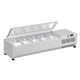 thumbnail of Refrigerador de ingredientes con tapa con 5 cubetas gn 1/4-150 - 1200x335x280 mm - 160 W 230/1V - 751412CT Eurast