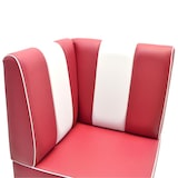 thumbnail of Americano Retro Eckbank | 224x224 cm | Dinerbank Set Rot & Weiß | Gastro Sitzbank mit Ecke
