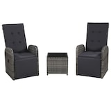 thumbnail of vidaXL 3-tlg. Bistro-Set mit Auflagen Poly Rattan Grau
