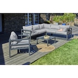 thumbnail of Eck-Gartenmöbel 6-Sitzer aus anthrazitgrauem Aluminium - BEAUBOURG