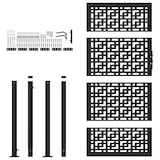 thumbnail of vidaXL Gartentor Schwarz 105x180 cm Stahl Kreuz-Design