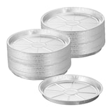 thumbnail of Relaxdays Aluschalen rund, 100er Set, HxD: 2,5 x 27,5 cm, Backform Linzertorte, Tropfschalen indirektes Grillen, silber