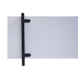 thumbnail of Estante de pared HWC-K78, estante colgante estante flotante, 3 estantes metal madera maciza industrial 60x60x18cm ~ blanco, metal negro
