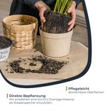 thumbnail of Innovativer Blumentopf geflochten aus Wasserhyazinthe, mit Pflanztopf aus nachhaltigen Rohstoffen, Rund, HMF 37280, 14 cm Durchmesser