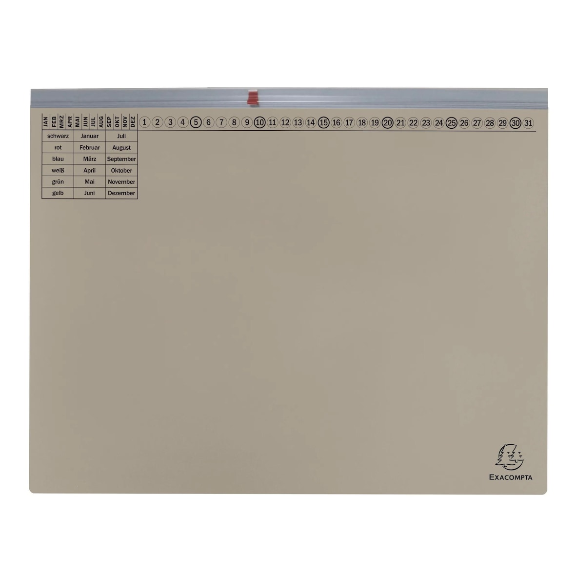 Exacompta 370110B 25x Exaflex Premium Hängehefter 1 Abheftv. Linksheftung - Grau