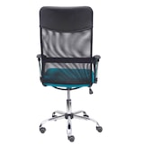 thumbnail of Silla Gontar respaldo malla negro asiento turquesa