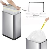 thumbnail of WellHome - Cubo de Basura de 70L color Metálico en Acero inoxidable con Sensor automático y Filtro antiolor 39x27x78cm
