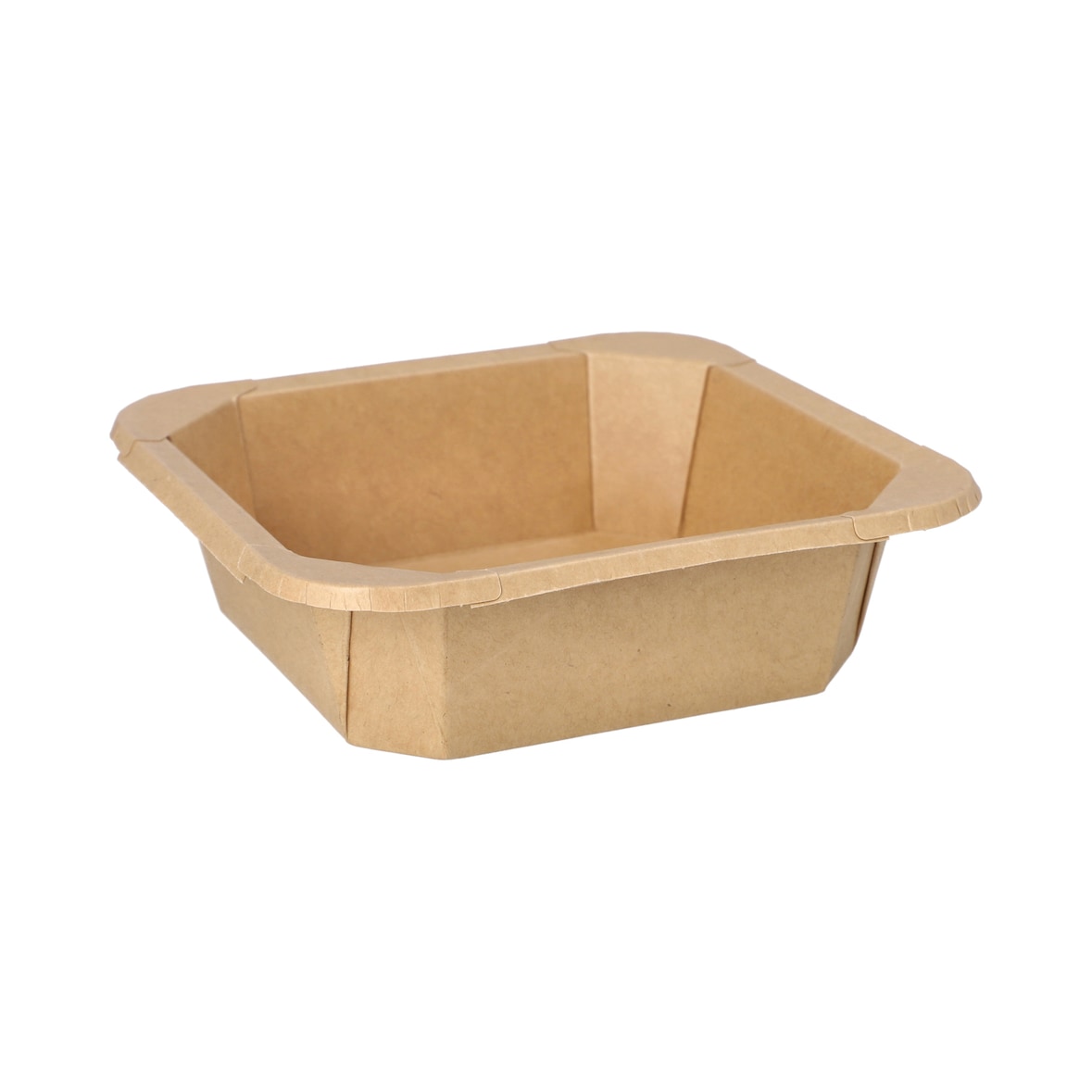 100 Lunchboxen, Pappe eckig 750 ml 4,7 cm x 16,2 cm x 16,2 cm braun