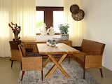 thumbnail of Polsterstuhl Polstersessel Esszimmer Stühle Set 2 Stück Rattan Armlehner Sessel Bilbao prairie brown