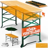 thumbnail of Casaria Bierzelttisch Höhenverstellbar Klappbar Hoch Outdoor Breit Holz Buffettisch 170cm Stehtisch Bartisch Partytisch