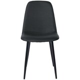 thumbnail of Décoshop26 -Conjunto de 4 sillas de comedor de diseño sencillo con patas de metal negro y asientos de tela negra 10_0001837