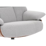 thumbnail of MCA Relaxsessel + Hocker HWC-N57, Fernsehsessel Liegesessel, Bouclé Stoff Holz ~ grau
