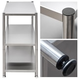 thumbnail of 120 kg Edelstahl Küchenregal 3 Böden 73x40x77 Schwerlast Metallregal Standregal