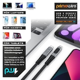 thumbnail of Primewire Thunderbolt 3 Kabel, USB 4 Typ C, USB-Kabel, USB-C, (100 cm), Gen 3x2-100 Watt Ladekabel / Datenkabel 40 Gbit/s mit Display, 1m
