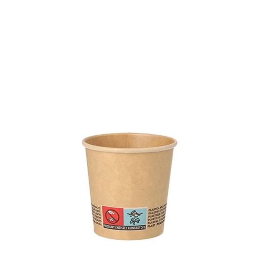 1000 Trinkbecher, Pappe 0,1 l Ø 6 cm · 6 cm braun