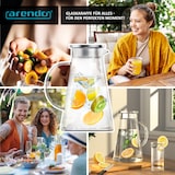 thumbnail of Arendo Glaskaraffe 1900 ml, Edelstahl-Deckel, hitze- und kältebeständig, BPA frei