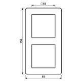 thumbnail of Jung Rahmen 2-fach AF 582 BF SW AF582BFSW