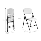 thumbnail of METRO PROFESSIONAL Sedia pieghevole per banchetti, acciaio/plastica, bianco/nero