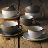 thumbnail of 12 x Kaffeetasse stapelbar 220ml STONECAST Barley White