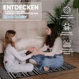 thumbnail of Björn&Schiller Teppichläufer 60x180 cm, schwarz (Shadow Grid) rutschfester Teppich für Diele, Küche, Schlafzimmer und Wohnzimmer