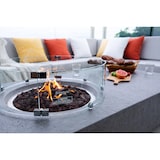 thumbnail of ELEMENTI Gas Feuertisch Metropolis Feuerstelle aus Beton - für Garten, Balkon and Terrasse, wetterbeständig, Hellgrau 142x81x35cm