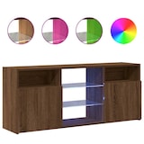 thumbnail of vidaXL TV-Schrank mit LED-Leuchten Braun Eichen-Optik 120x30x50 cm