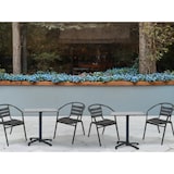 thumbnail of METRO PROFESSIONAL Table pliante MASSINI, aluminium, 60 x 60 cm, plateau de table HPL, aspect pierre, pieds réglables automatiquement, gris