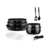thumbnail of Batterie De Cuisine 10 Pieces Arthur Martin - Aluminium - Tous Feux Sauf Induction - Noir