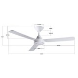 thumbnail of Bayside Calypso Deckenventilator  (Ø x H) 1220 mm x 310 mm  Gehäusefarbe (Details): Weiß