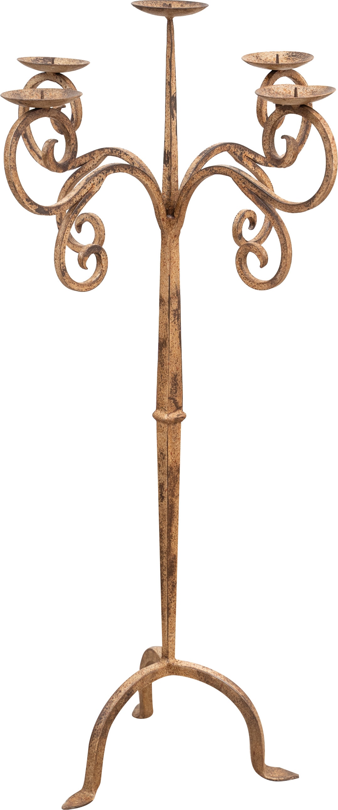 BISCOTTINI Kerzenständer aus schmiedeeisen handgefertigt antik-cremefarben l49xpr49xh94 cm 49x49x152 cm