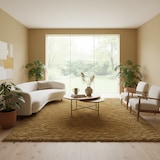 thumbnail of Teppich Schlafzimmer Hochflor Unifarben Samtweich Waschbar Strapazierfähig Wohnzimmer Pflegeleicht Gold 120x170 cm – SPREE von Kadima Design
