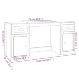 thumbnail of Bureau avec armoire chêne fumé bois d'ingénierie Modèle Atlas Office Pro Max