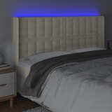 thumbnail of vidaXL LED Kopfteil Creme 203x16x118/128 cm Kunstleder