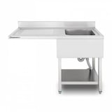 thumbnail of Plonge professionnelle 1bac 120x70 cm - Emplacement lave-vaisselle - Equipementpro