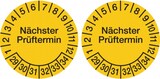 thumbnail of Dreifke® Prüfplakette, Nächster Prüftermin, Folie, gelb/schwarz - 100 mm Folie selbstklebend