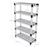 thumbnail of Estantería estándar modular de resina1000 x 400 x 1745 mm. (h) 5 estantes GRIS