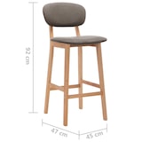 thumbnail of vidaXL Barhocker 2 Stk. Taupe Stoff