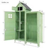 thumbnail of Merax Gerätehaus Gartenschrank Geräteschuppen Geräteschrank，118 x 54 x 173 cm, auch für kleine Gärten geeignet, Grünes, PVC-Dach