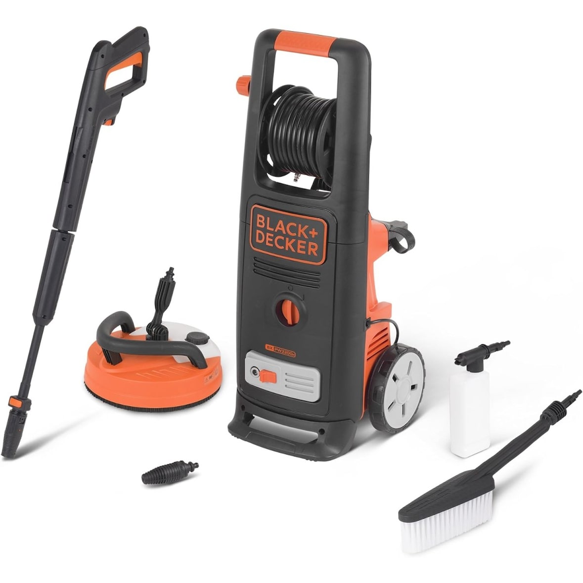 Nettoyeur Haute pression 2200W 150 Bar 440 L/h Patio cleaner et brosse fixe Black & Decker