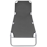 thumbnail of Tumbona plegable con respaldo ajustable gris