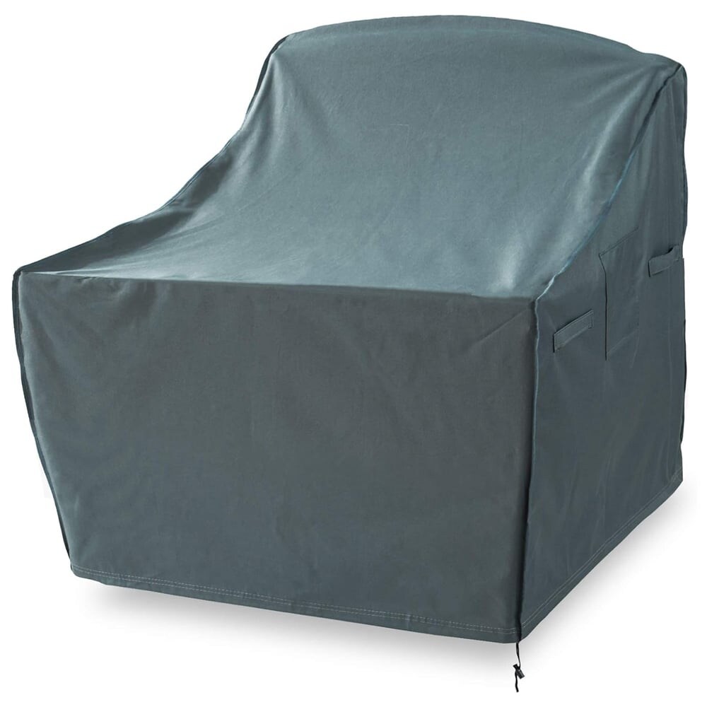 Lumaland Abdeckung für gestapelte Patio Stühle - 85 x 65 x 80/119 cm - Grün/Grau