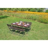 thumbnail of Garten-Sitzgruppe NORA 7-tlg. - Kunststoff, Braun | Gartenmöbel-Set Gartengarnitur Garten-Essgruppe mit Stühlen und Esstisch