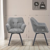 thumbnail of Chaise de salle à manger Jordi Cord Gris