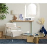 thumbnail of Fauteuil Hutch bouclette -  Crème / Ivoire Autre forme Tissu Amadeus 76.00x60.00 cm