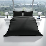 thumbnail of Bettwäsche 200x200 cm Seersucker Schwarz Anthrazit Wendeseite Atmungsaktiv