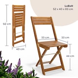 thumbnail of Casaria Balkonset aus Akazienholz 3-tlg. zusammenklappbar
