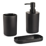 thumbnail of MSV - Set da bagno 3 pezzi in polipropilene nero